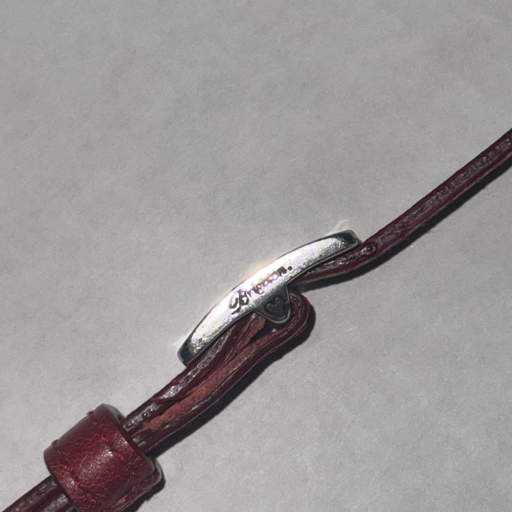 Brighton Red 100% Leather Small Crossbody Bag Everyday Wear 7.5” Wx 6.5”Hx 1” D - Picture 11 of 11